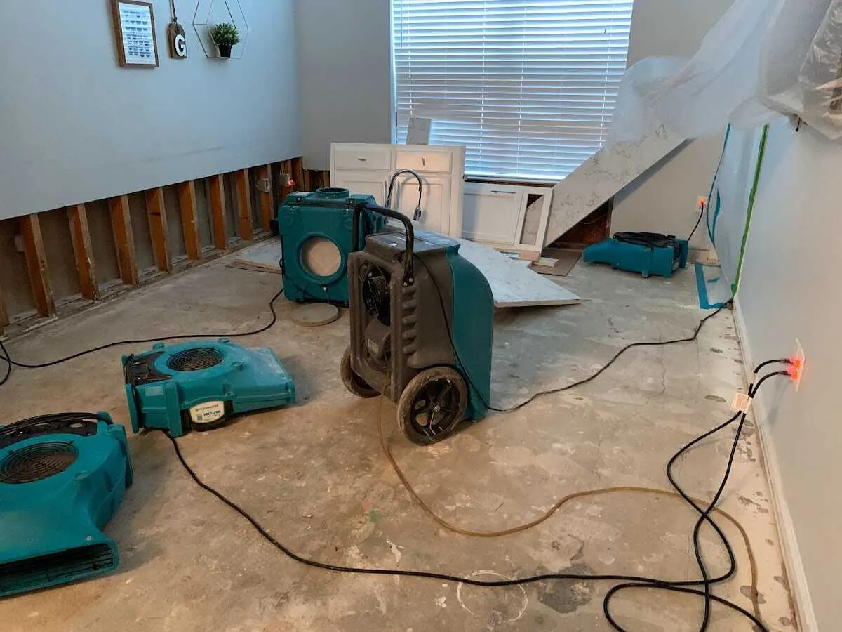 Dehumidifier in flood-cut room for Water Extraction & Removal in Cumberland